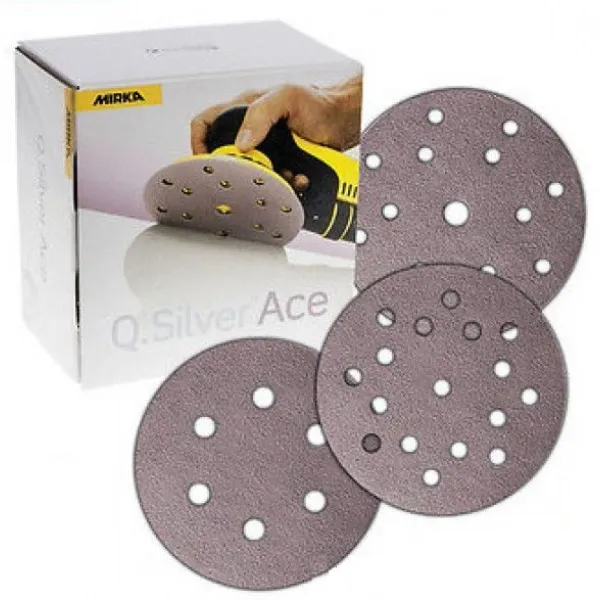 MIRKA Q.SILVER ACE PAPIR ČIČAK fi150mm 37 rupa P80