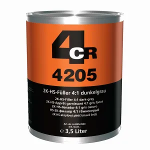 4CR 4205 2K HS FILER 4:1 3,5lit -tamno sivi